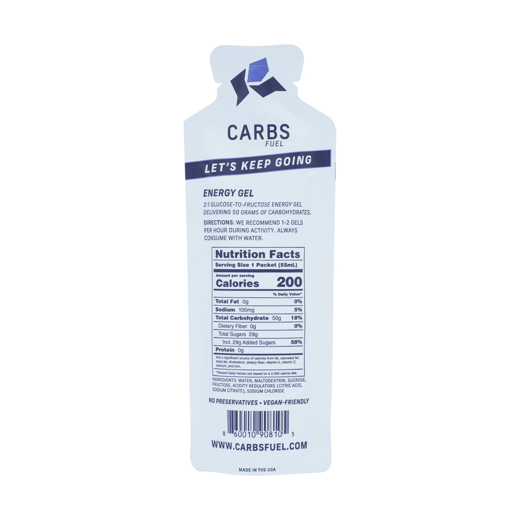Carbs Fuel Original 50g Energy Gel