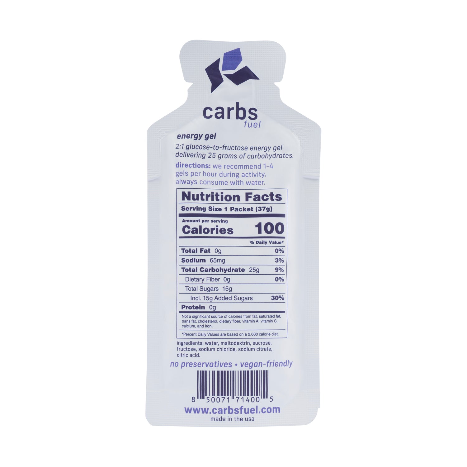 Carbs Fuel Original 25g Energy Gel