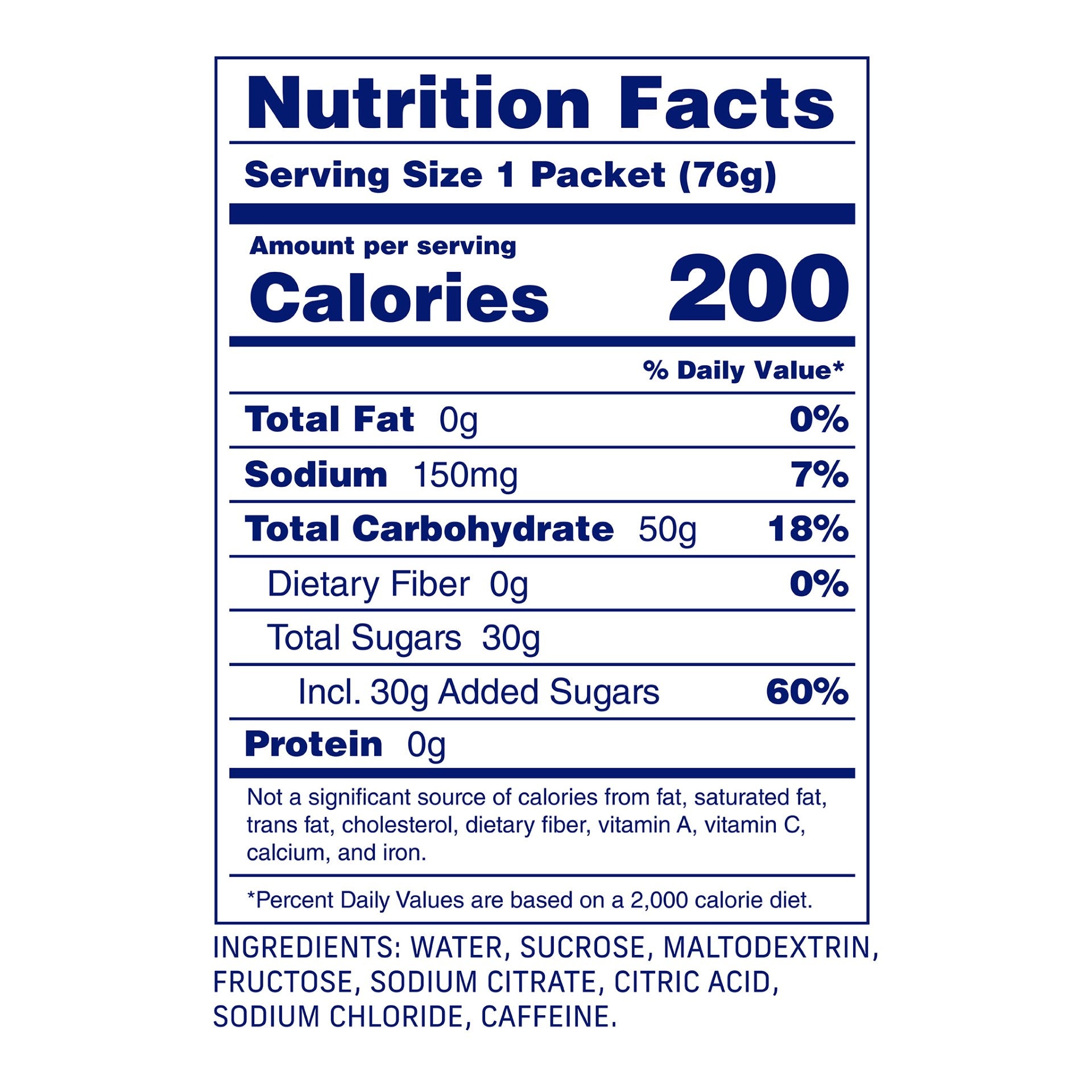 Carbs Fuel Caffeinated Original 50g Energy Gel