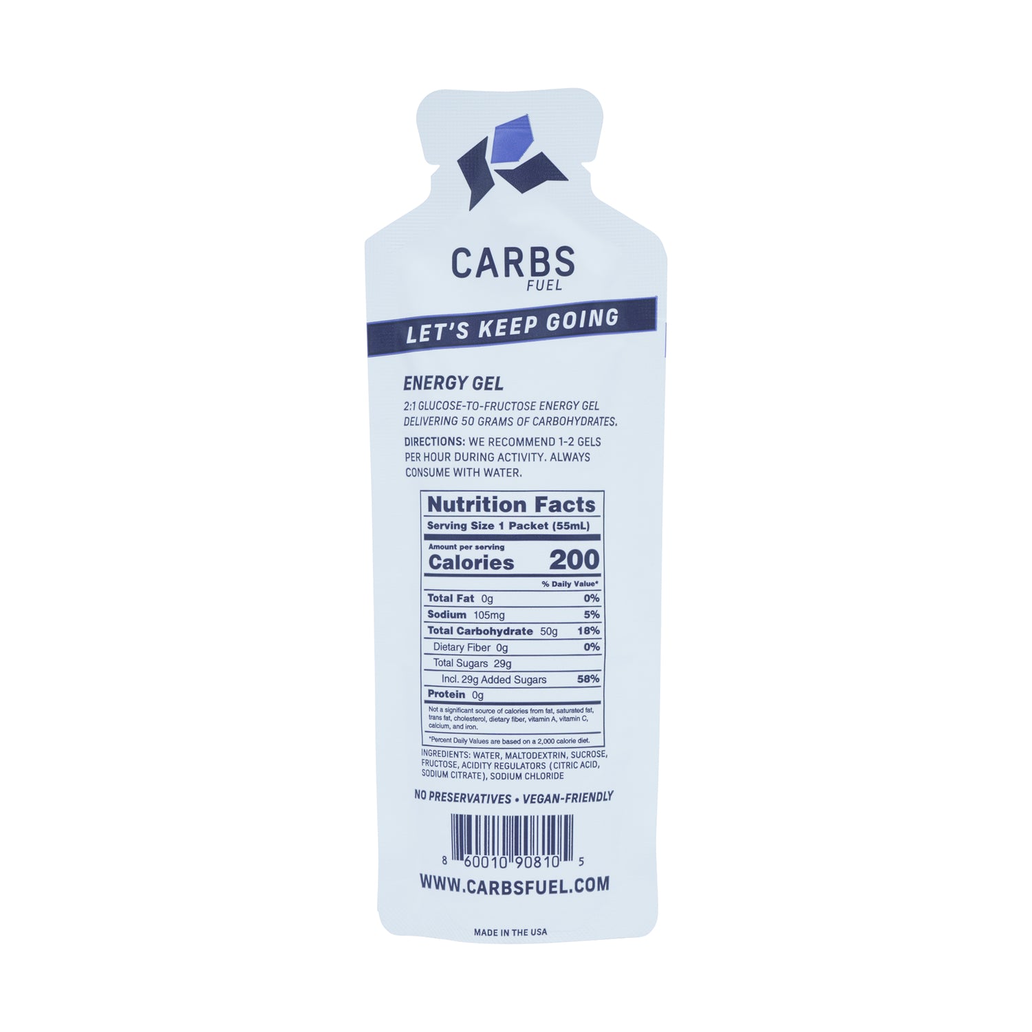Carbs Fuel Original 50g Energy Gel