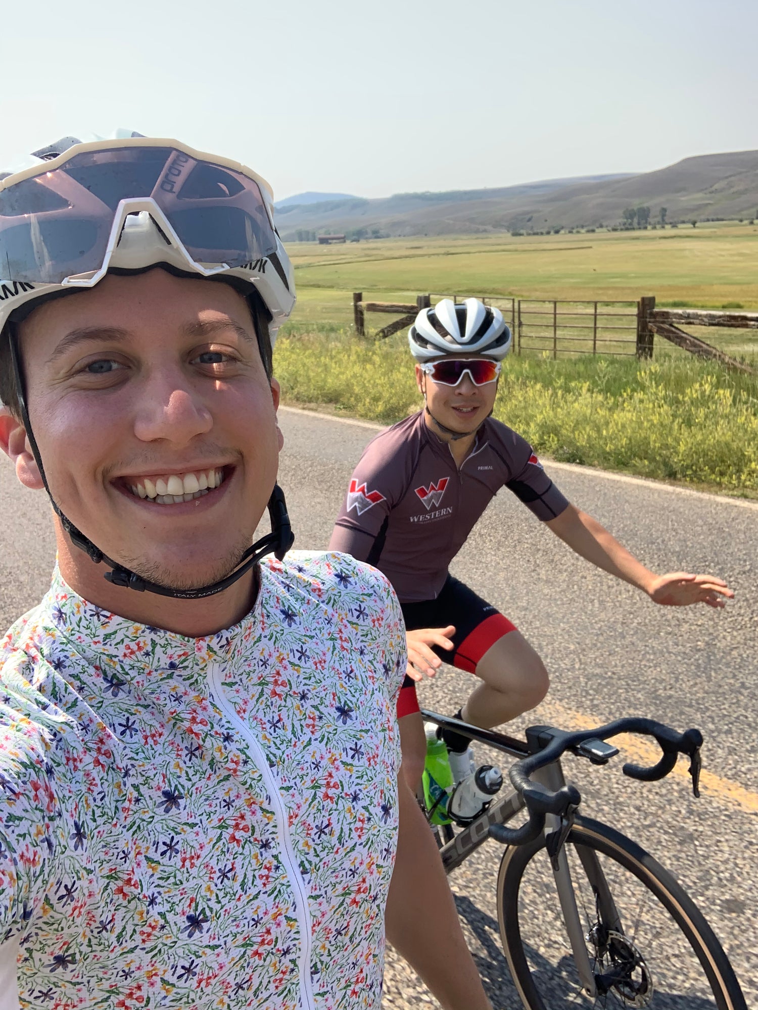 Gabe Multer and Aaron Gouw Riding Bikes Together in Gunnison, Colorado